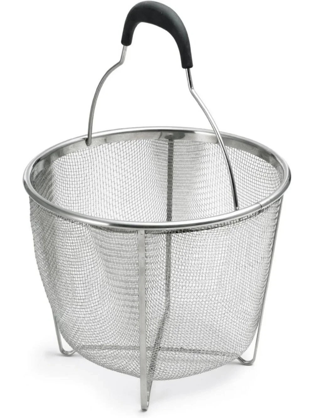 Stainless Steel 8-Inch Strainer & Steamer Insert Basket for Cooking Vegetables
